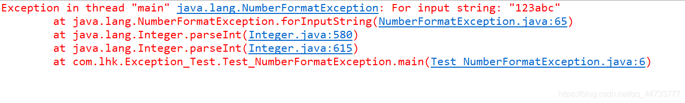 NumberFormatException